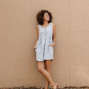 Pyne & Smith M Bright Blue Stripe #24 Dress